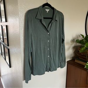 Lucky Brand Dusty Teal Button Up